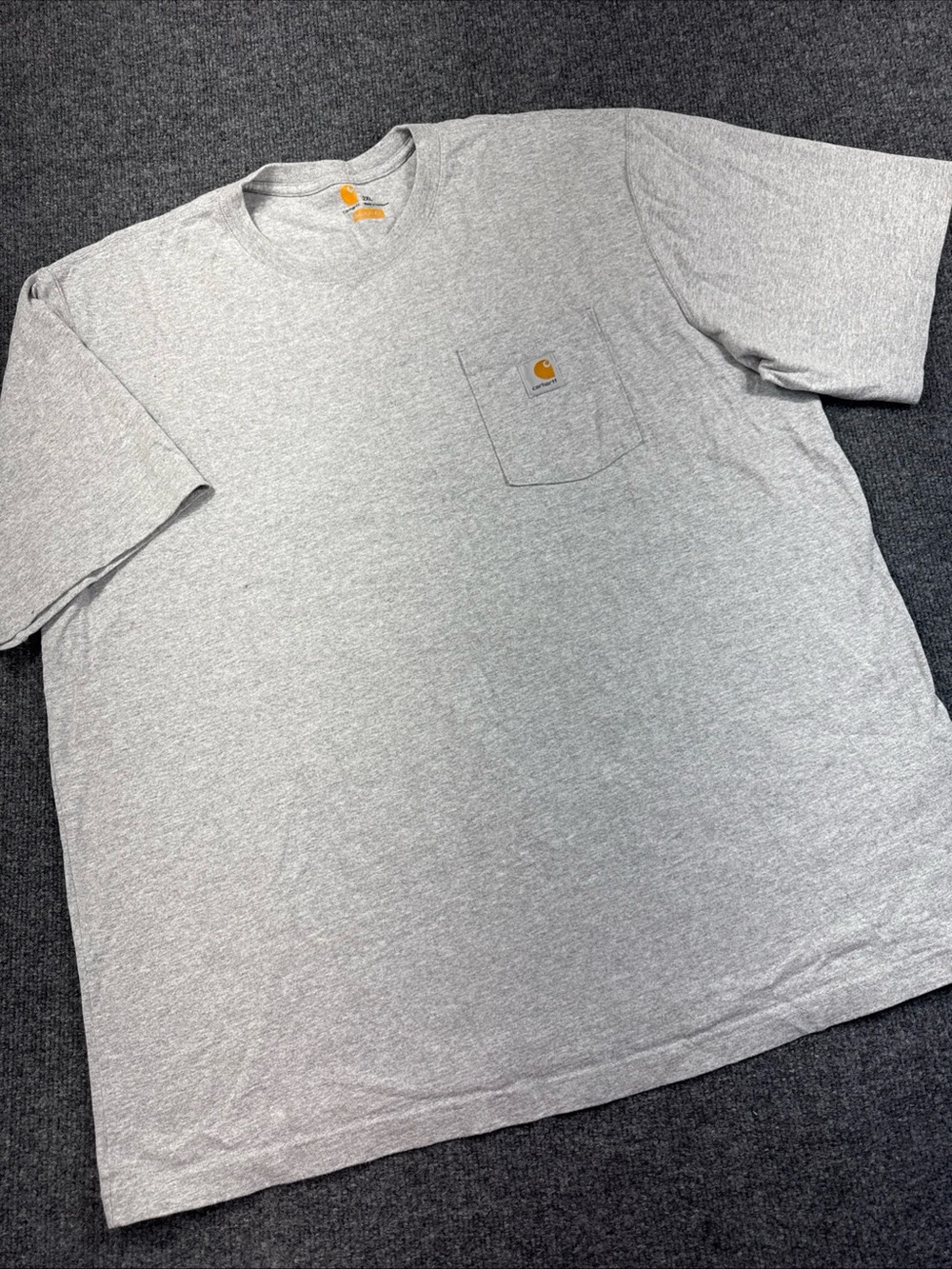 Carhartt Pocket T-Shirt 2XL Mens Gray Workwear Original Fit Tee Big Boy Big